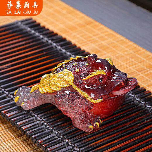 Xiongwochi Golden Toad tea pet ornaments can be raised, color-changing tea set accessories, tea table, tea tray, tea ceremony, golden cicada, tea table toad, color-changing Tianlu Pixiu gold, remaining on sale 00:04:56