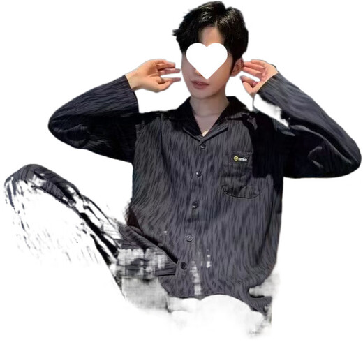 荣西图（RONGXITU）睡衣男士2025新款春秋季大码男款男生家居服长袖套装显瘦 NY12013男(纯棉) 175 L (100-130斤)
