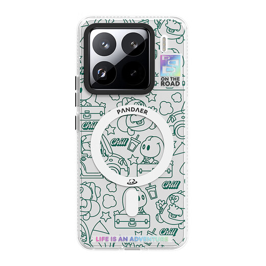 MEIZU PANDAER Wilderness Miaoci Antibacterial Phone Case Electronic Oasis Suitable for Xiaomi 15 Pro IML Printing All-Inclusive Structure Click Button Module