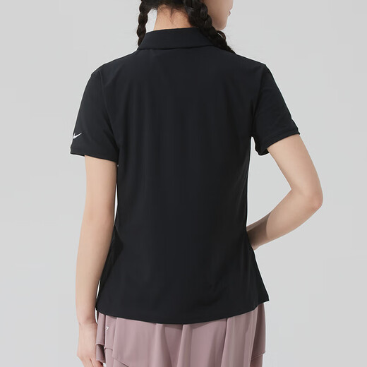 耐克（NIKE）速干POLO衫女子薄款透气翻领T恤夏季新款短袖运动服 黑色FN3895-010 S