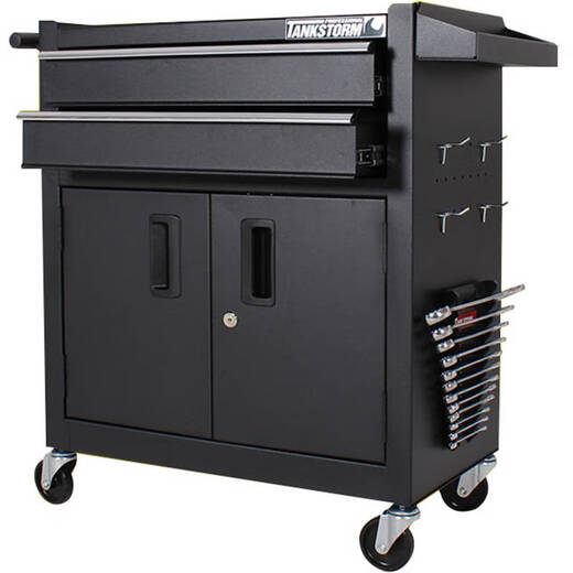 Ni Zhier tool cart trolley auto repair tool box workshop storage cabinet repair turnover cart mobile tattoo worker TZ12 black