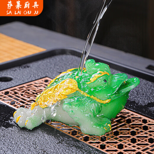 Xiongwochi Golden Toad tea pet ornaments can be raised, color-changing tea set accessories, tea table, tea tray, tea ceremony, golden cicada, tea table toad, color-changing Tianlu Pixiu gold, remaining on sale 00:04:56