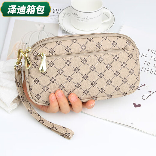 Yunluo Fashion Chinese Valentine's Day Women's Long Wallet Temperament Women's Bag Hand-carrying Clutch Bag Simple Coin Purse Clutch Bag Mobile Phone Bag Black