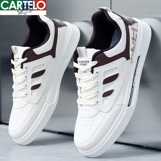 
CARTELO 2025 summer new shoes for men's white shoes Korean style shoes versatile anti-odor casual men's shoes sports breathable board shoes 9901 m green 39