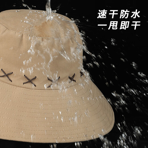 Woodpecker (Tucano) Sun Sun Women's Big Hat Brim Sun Protection Summer Fishing Aftraor Mountaineing Fisherman Fisherman Hat Retro Vaquero Occidental Brown American Retro- (un sombrero y dos usos) de una sola talla [entrega de prioridad de recolección y compra]