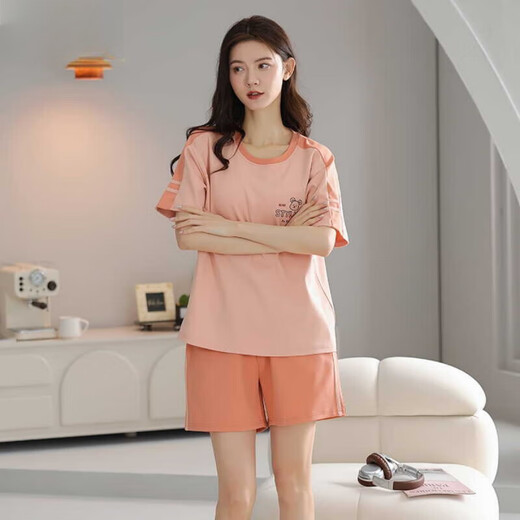 Modal 2025 Nuevo pijama para mujeres en verano pantalones cortos de jaleo de algodón puro para traje de ropa para el hogar portátil Z9853 m [Recomendado para usar 80-100Jin [Jin iguala 0.5 kg]]