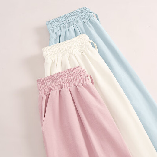 Schneefliege Casual Hosen für Frauen im Sommer dünne 2025 neue koreanische Karottenhose kleine, hohe Taille schlanke, neun-Punkte-Hosen hellrosa 544f (gewebte Blumen) M -160/66A-empfohlene 100-115jin [Jin gleich 0,5 kg]