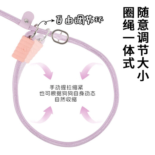 Hanhan pet dog leash P rope dog training P chain dog leash dog walking rope explosion-proof dog chain for medium and large dogs Labrador 2.2 meters long version purple diameter 1cm recommended 1-120 Jin Jin is equal to 0.5 kg