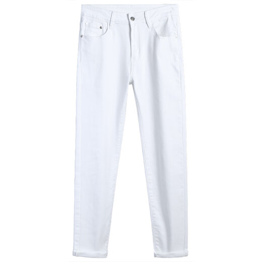 ARMANI High-End-Nicht-Eisen-Mode-Mode-Jeans-Herrenmarke Slim Slim Rade-Leg Youth High-End High-End Casual Stretch Hosen hellgrau 9911 28