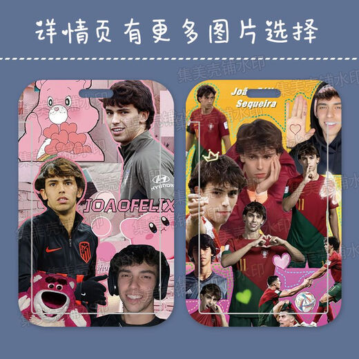 诺昊若昂菲利克斯卡套挂脖饭卡门禁卡胸校牌公交证件套保护套带挂定制证件校牌创意接送卡套工作牌幼儿 菲利克斯F15567卡套+长挂绳