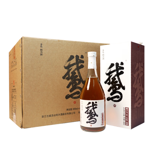 Jianhu Winery, Guyue Longshan Olete, taille de police, couleur sans caramel, couleur d'origine, vin de riz shaoxing, 2012 Handmade Winter Brew Type semi-sec, Xiaoge 688ml * 1 Bouteille - Couleur sans caramel