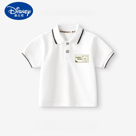 迪士尼（Disney）男童短袖polo衫2025新款儿童夏季翻领上衣宝宝夏装半袖男小童T恤 LBC15469X-15844E红 90 cm