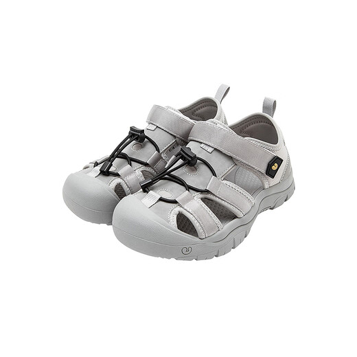 Mini Balabala baby boy and girl protective anti-slip anti-fall quick-drying breathable river-trapping shoes sports sandals summer gray tone 00322 26