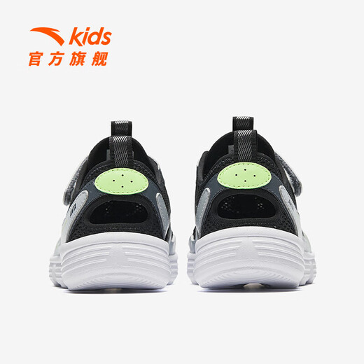 ANTA Children's Sandals Men's Big Children's Shoes 2025 Summer New Product Baotou Lightweight Outdoor Soft Elastic Beach Shoes Black/Anthracite Gray-3 33