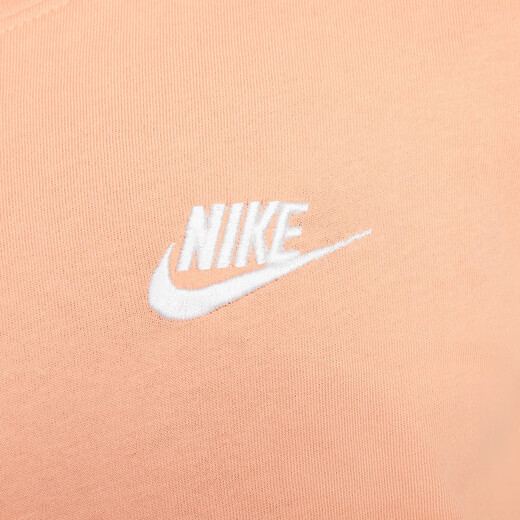 Nike (Nike) Offizielle Jungen und Mädchen große Kinder-T-Shirts für den Herbst Pure Cotton Casual Classic Stickerei Strickte Baumwolle FZ5177 844 Aprikosenmehl 145 m