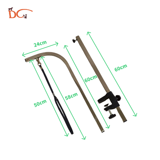 Pet grooming table boom bracket adjustable telescopic stainless steel grooming table fixed frame holding frame boom clamp 90 curved arm set