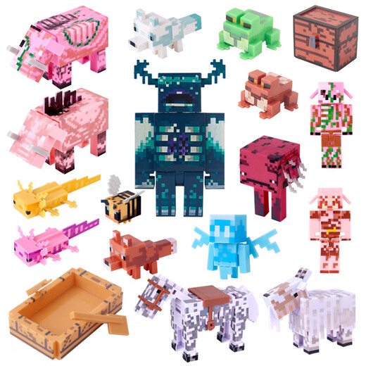 
Kempton Minecraft Plastic Toy Doll Figure Ending Dragon Steve Kuli afraid of iron golem doll doll model Lemon yellow Golden Apricot