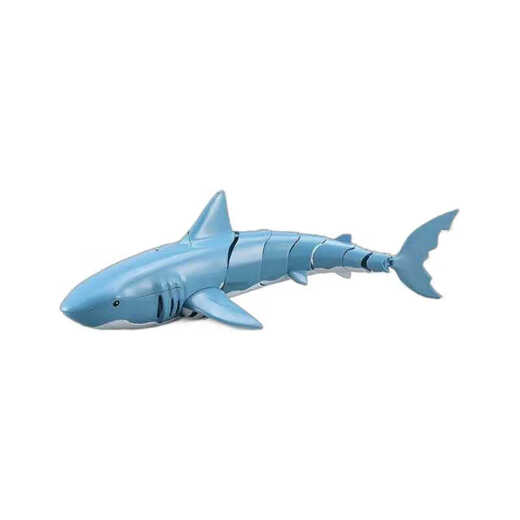 Winsio electric simulation remote control shark lights underwater children swaying water remote control boat boy outdoor swimming toy 2.4G remote control shark blue