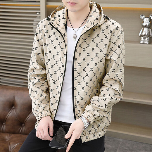 
Guanmao Pei Chun Light Luxury Men's European Edition Hooded Three-Bar 2025 New Green Jacket Trendy Waterproof Jacket Top Men's Jacket Men 9901MIM Black M [80-95Jin[Jin equals 0.5 kg]]