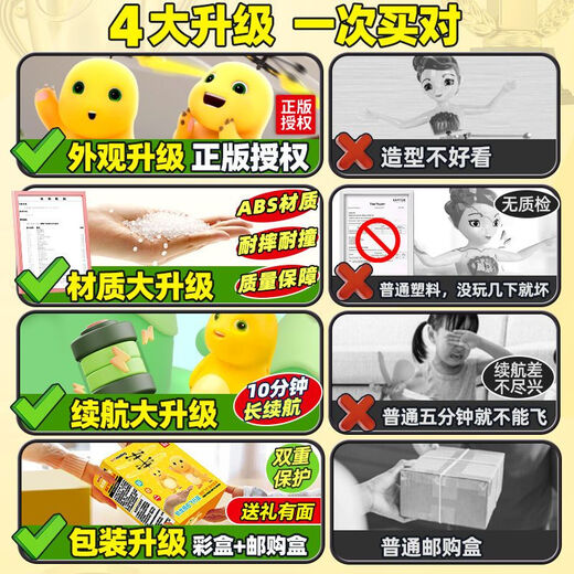 正版小奶龙遥控感应飞行器黑科技自动智能飞机直升机耐摔儿童玩具 遥控红外感应款【耐摔耐撞】炫彩灯光 小奶龙飞行器【正版授权】精美礼盒