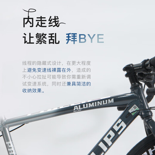 菲利普（PHILLIPS） Benjamin系列公路自行车男女成人弯把竞速变速碟刹健身赛车单车 「控制狂」弯把 700C（85%安装版） 27速 油碟