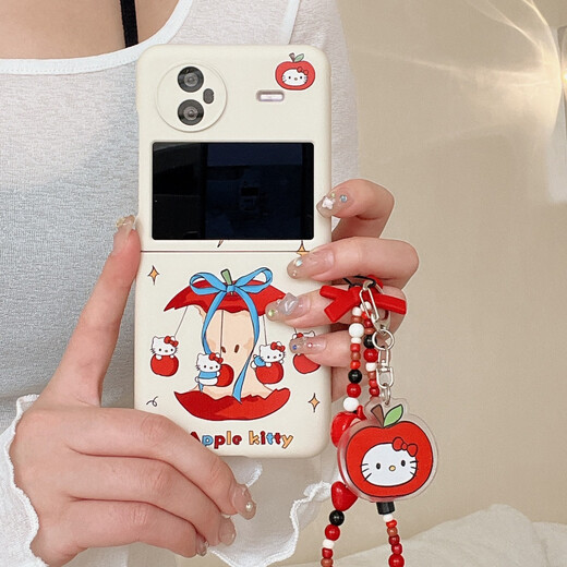 HNEW适用于小米mixflip手机壳新款女可爱华为pocket2小折叠屏保护套全包magicvflip肤感zflip6/5/4外壳 手链款【古董白】肤感旋转木马 不沾指纹 小米 MIX Flip