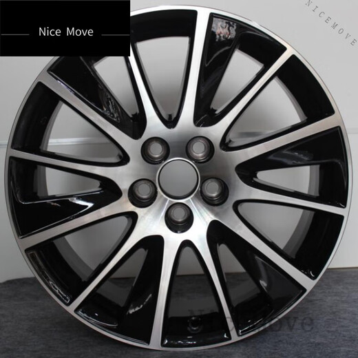 NICEMOVE is suitable for Toyota Highlander wheels 19-inch 20-inch RAV4 aluminum alloy steel rims modified Crown Lufang Lufang 20-inch black bright full brand wheels 10 inches 3.5J