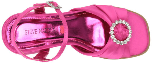 Steve Madden Girls' Shoes Unisex Children's Tango High Heel Sandals, Pink Pink 4 Big Kid