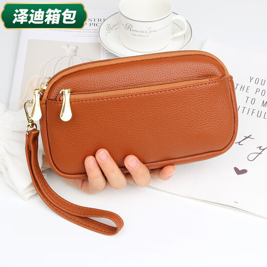 Yunluo Fashion Chinese Valentine's Day Women's Long Wallet Temperament Women's Bag Hand-carrying Clutch Bag Simple Coin Purse Clutch Bag Mobile Phone Bag Black