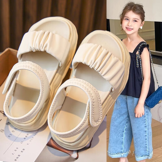 HUALIN FASHION女童夏季新款软底公主凉鞋 xd-723米色(升级版) 26 /内长16.2cm