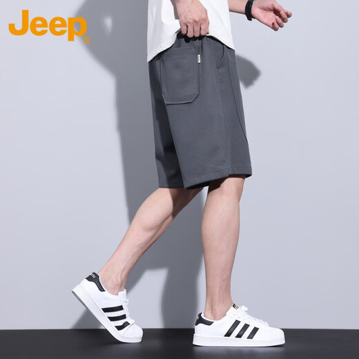 吉普（JEEP）吉普男士短裤2025年夏季薄款运动直筒休闲裤美式拼接五分裤男 P742MWP2687蓝色【Jeep官方保障 3XL 【161-170斤】