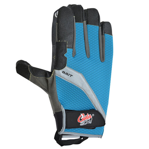 Cuda professional fishing anti-cut gloves, touch screen reflective, X large size, wet environment waterproof, blue/black, extra large