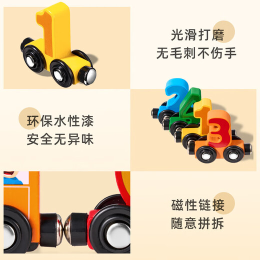 Train numérique magnétique Toys Enfants assemblés Magnétique Blocs de construction bébé 3 à 6 ans