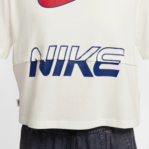 
Nike (NIKE) 2025 Spring Women's Sports Loose Casual Spliced ​​Printed Round Neck Short Sleeve T-Shirt HF6291-133-687 hf6291-133 S