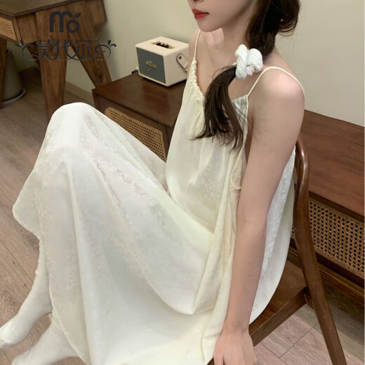莫代尔2025春夏新款吊带睡裙女小清新露背甜美减龄宽松少女性感睡衣纯欲 粉色(9197-抽绳背心裙) 均码