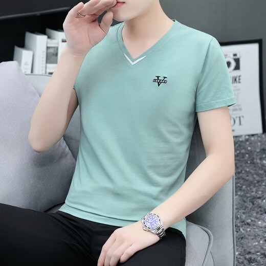 Camisa de manga corta para hombres Lilang Summer Summer Camisa de base guapo de altura delgada y versátil
