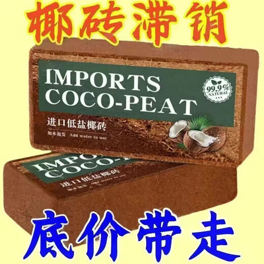 High foaming coconut brick nutritious soil compressed coconut bran desalination general soil for growing vegetables and flowers planting large pieces of coconut bran soil 20 coconut bricks high quality/high nutrition/high foaming
