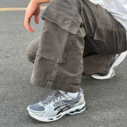 亚瑟士（asics）kayano14 春夏银色低帮休闲跑步鞋男鞋复古运动鞋 1203A706-020银黑色 25 44