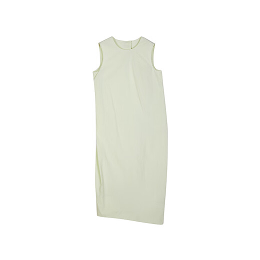 Menos [mismo estilo en el centro comercial] 2025 Summer Nuevo cuello redondo Cogelo sin mangas Vestido largo 2P4G11730 374 Elevación verde S