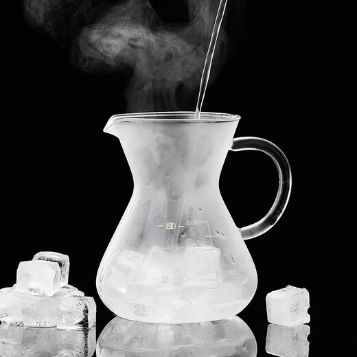 Mesni hand-brewed coffee pot set heat-resistant glass filter sharing pot stainless steel graduated drip filter upgraded coffee pot 750ml