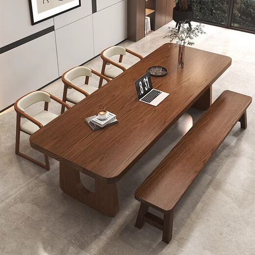 Storytelling solid wood large long desk simple modern living room learning reading writing table home office desk work table long table prince chair