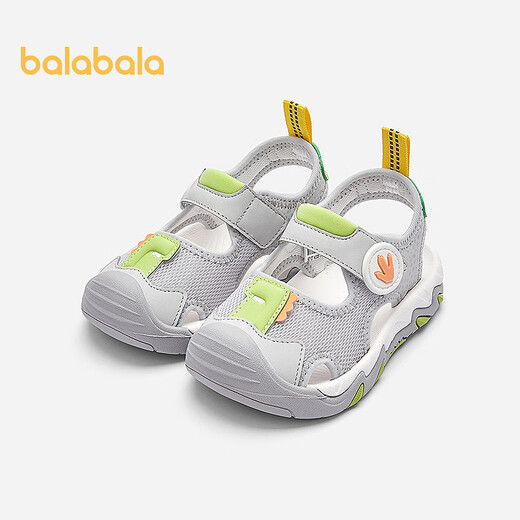 Balabala baby boy stable shoes non-slip sports sandals new summer shoes same style in shopping malls gray green tone 00324 22 (foot length 13.3-13.7/inner length 14.6)