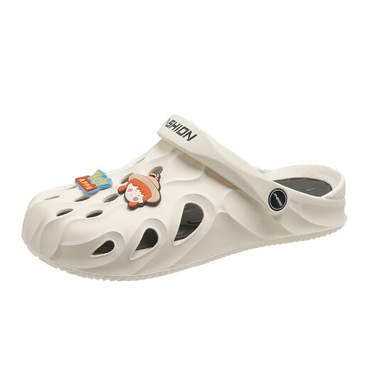 Zecross-Sehns Sehnsucht nach Leben gleicher Lochschuhe für Frauenbeutel-Toe Anti-Rutsch-Strandsandalen für Sommerkleidung wasserdichte Dicke Sohle neue Style Beige + Herren- und Frauen-Avatar 37-38 Standard Sportschuhgröße