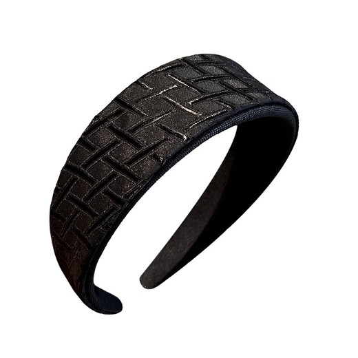 KAMALUN headband women's high-end going out headband wide-brimmed headband 2025 light luxury women's face wash headband to cover white hair black brand gift box