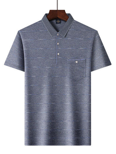 
Lomon dad short-sleeved T-shirt men's summer clothes middle-aged ice silk men's clothing grandfather cotton top middle-aged men's polo shirt 9934 red [65% cotton] M 165/M [115Jin [Jin equals 0.5 kg]]