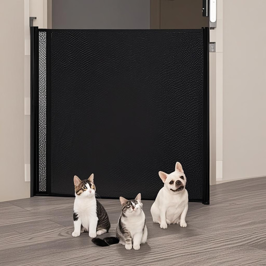 
Gudong Bear Stair Fence Baby Safety Guardian Anti-Cat Protection Fence Dog Fence Dog Fence Dog Fence Dog Dog Dog Fence Door Bar Pet No Punching 150*78 White (Pet Retractable Door Bar)