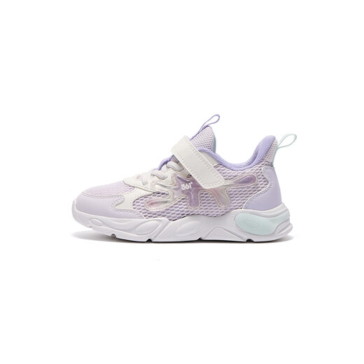 
361 children's shoes, children's sports shoes, 25 summer girls' breathable mesh soft elastic casual shoes, purple 31