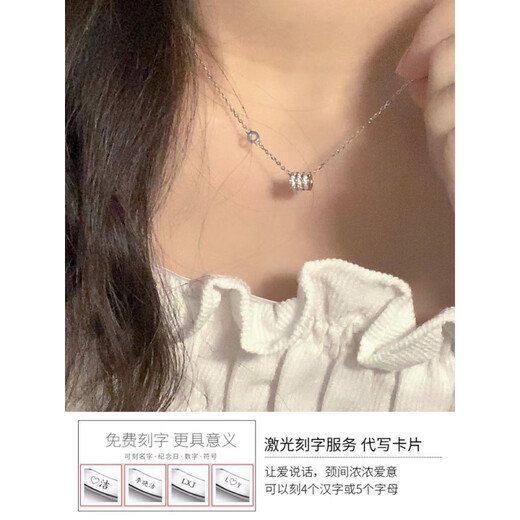 Century-old Fenxiang small waist 999 sterling silver necklace women's light luxury niche pure silver pendant 2025 new lover necklace 999 pure silver one item one inspection