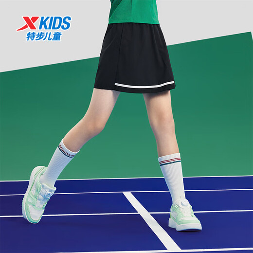 XTEP (XTEP) children's wear-resistant high-elastic skin-skin-printed trousers and skirts for children genuine black 150