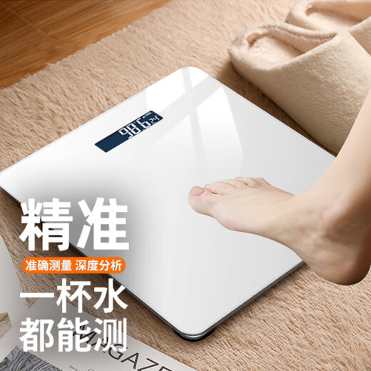 体重秤称体重电子秤减肥成人称体重计家用精准减肥专用电子秤体重秤体脂秤健康管理智能称重充电式 普通充电款1个装